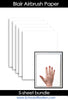 Scratchable Airbrush Paper - 5 sheets Bundle of 10 x 14 inch Paper