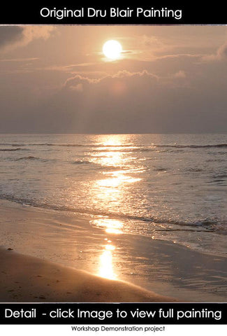 Golden Sunrise (study/class demo): Beach--SOLD